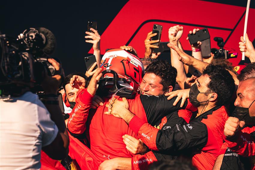 Ferrari celebrating
